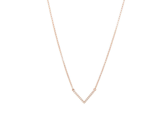 Diamond V necklace Rose